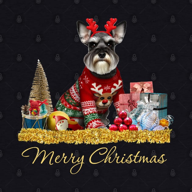 Merry Christmas Schnauzer by The Artful Barker